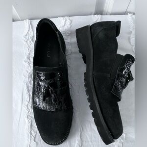 Van Eli suede flat slip on shoes.